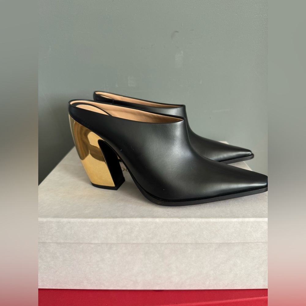$1550 Bottega Veneta Tex leather mules size 37.5 - Picture 7 of 13